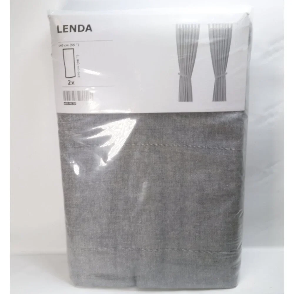 Ikea LENDA Gray Curtains 55